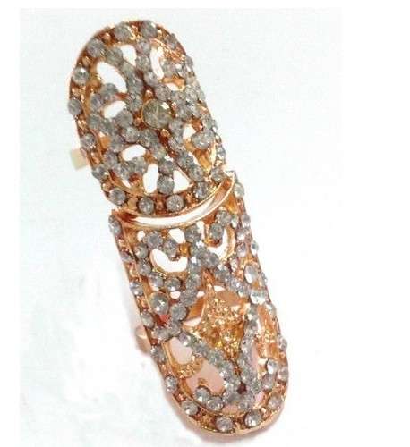 New-Arrival-Punk-White-Rhinestone-Inlay-Scroll-Armor-Joint-Knuckle-Finger-Ring