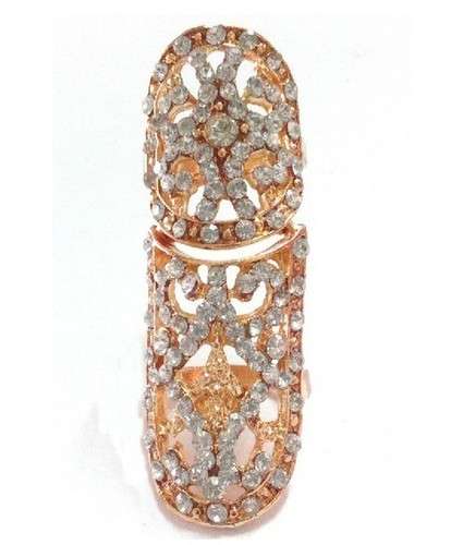 New-Arrival-Punk-White-Rhinestone-Inlay-Scroll-Armor-Joint-Knuckle-Finger-Ring