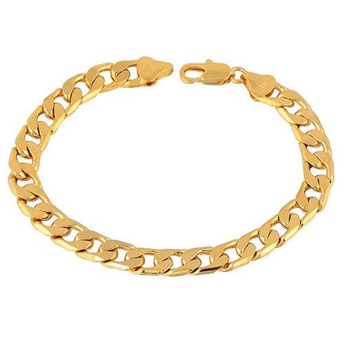 Cool-7mm-8-Inches-9K-Gold-Filled-Mens-Curb-Bracelet-14C0465