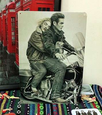 Ride-Lovers-Girl-Boy-Motorcycle-TIN-SIGN-Metal-Poster-Home-Wall-Decor-FFY12155