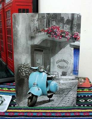 European-Blue-Motorcycle-Red-Folower-Retro-Building-Wall-Decor-Tin-Sign-FFY12010