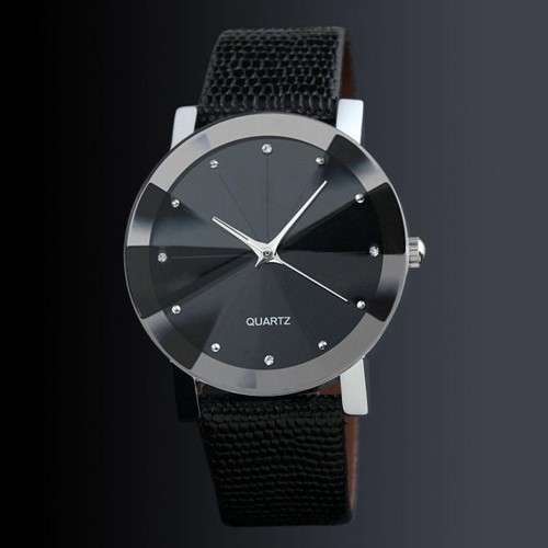 Classic-Men-039-s-Black-Leather-Dial-Skeleton-Sport-Army-Wrist-Watch