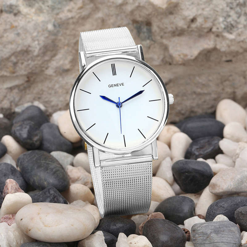 Geneve Women's Fashion Watch Stainless Steel Band Quartz Wrist Watche