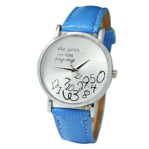 New-Fashion-Women-Lady-Leather-Watch-Who-Cares-I-am-Late-Anyway-Letter-Watches
