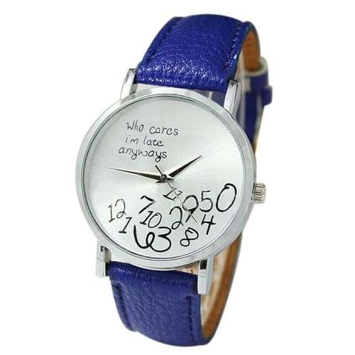 New-Fashion-Women-Lady-Leather-Watch-Who-Cares-I-am-Late-Anyway-Letter-Watches