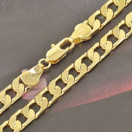 Heavy-24-Inches-9K-Yellow-Gold-Filled-Mens-Link-Chain-Necklace-COOL-Z2494