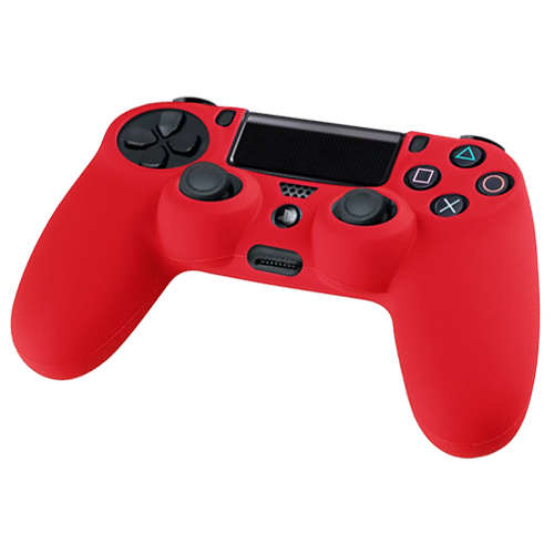 Super Grip PRO Silicone Rubber Cover for PS4 Controller (Red)