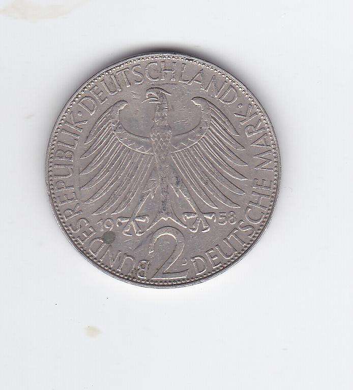 GERMANY 2 MARK 1958 MAX PLANCK