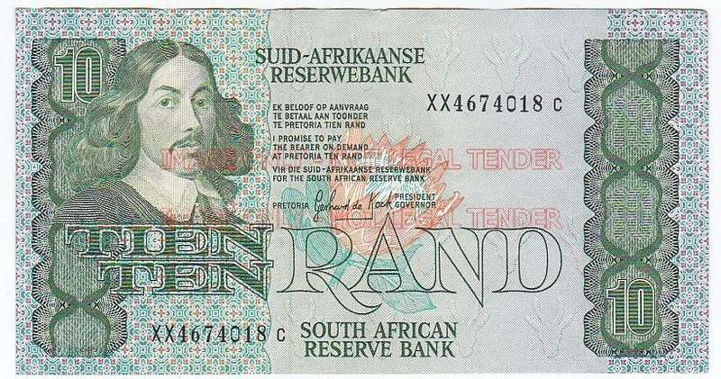 SOUTH AFRICA REPLACEMENT 10 RAND GERHARD DE KOCK XX4674018 C
