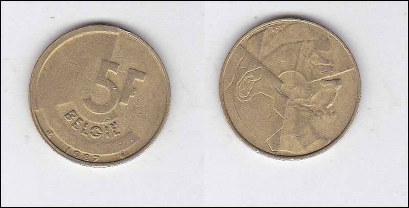 BELGIUM 5 FRANKS 1987