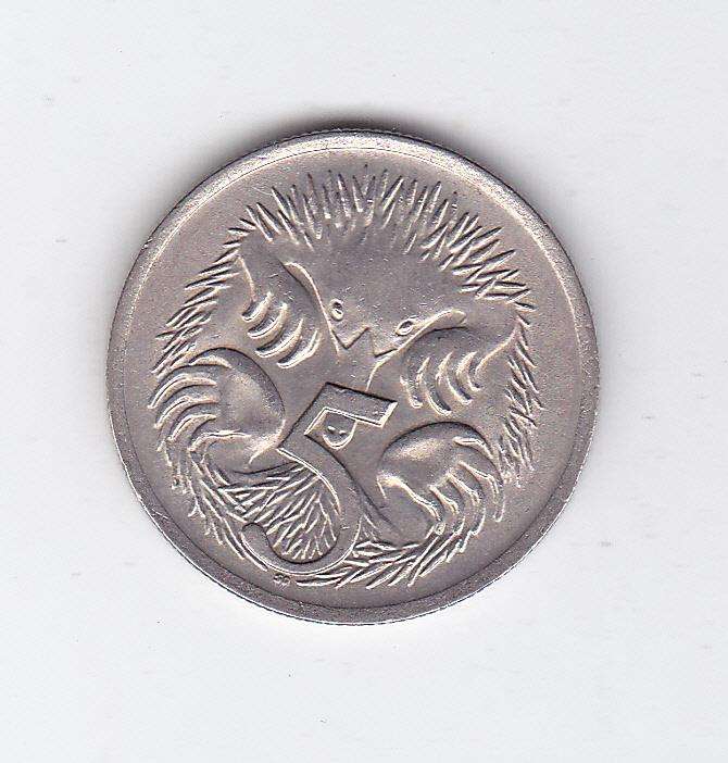 AUSTRALIA 5 CENTS 1967 HIGH GRADE