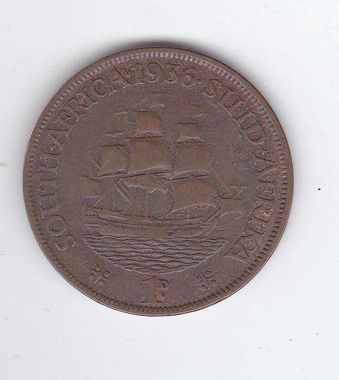 SOUTH AFRICA 1 PENNY 1936