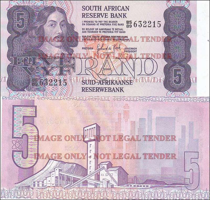 SOUTH AFRICA 5 RAND GERHARD DE KOCK B589 632215 AU