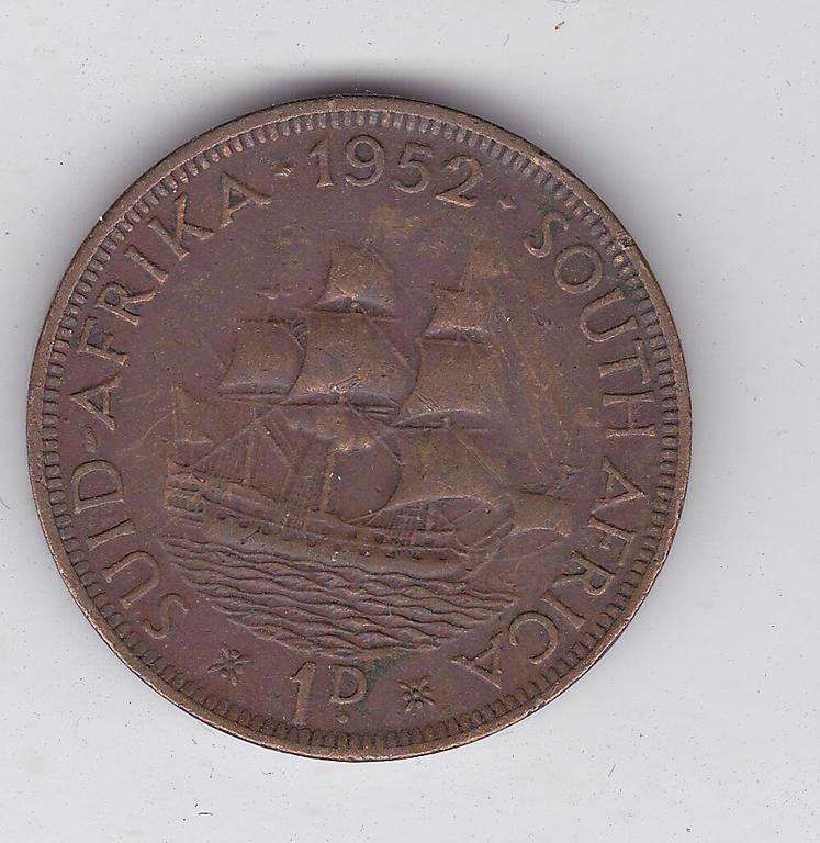SOUTH AFRICA PENNY 1952