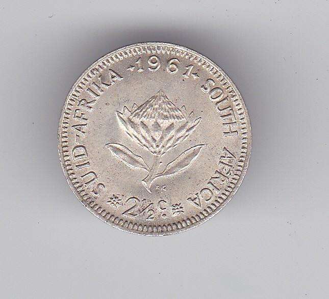 SOUTH AFRICA 2 1/2 CENT 1961 - HIGH GRADE