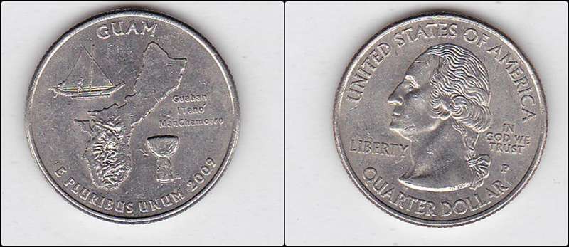 USA QUARTER GUAM 2009 HIGH GRADE