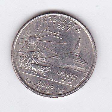 USA QUARTER DOLLAR NEBRASKA 2006 HIGH GRADE