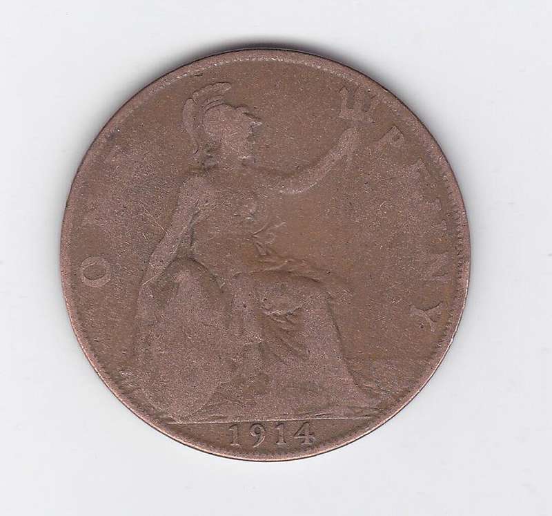 GREAT BRITAIN 1 PENNY 1914