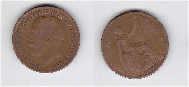 GREAT BRITAIN PENNY 1919