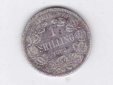 ZAR 1 SHILLING 1892