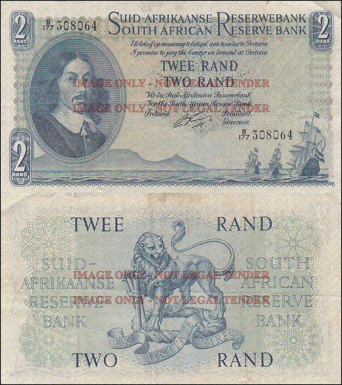 SOUTH AFRICA 2 RAND RISSIK B177 308064