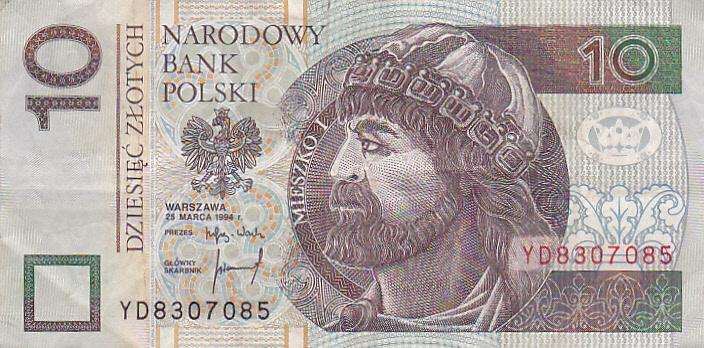 POLAND 10 ZLOTYCH 1994