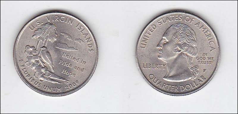 USA QUARTER U.S VIRGIN ISLANDS 2009 EF