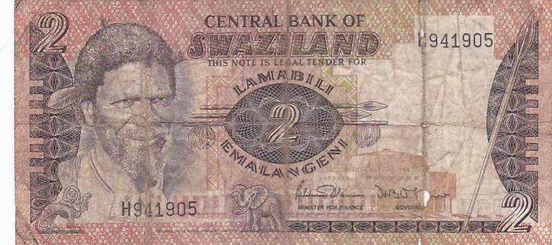 SWAZILAND 2 EMALANGENI OLD KING H941905