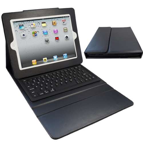 Folding Leather Protective Case Wireless Bluetooth Keyboard for iPad/iPad 2/iPad3 - (Free Shipping)
