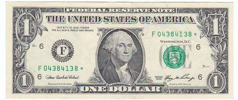 USA 1 DOLLAR REPLACEMENT STAR SERIES 2006 F04384138