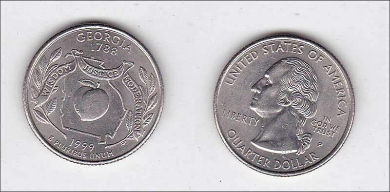 USA QUARTER 1999 GEORGIA HIGH GRADE