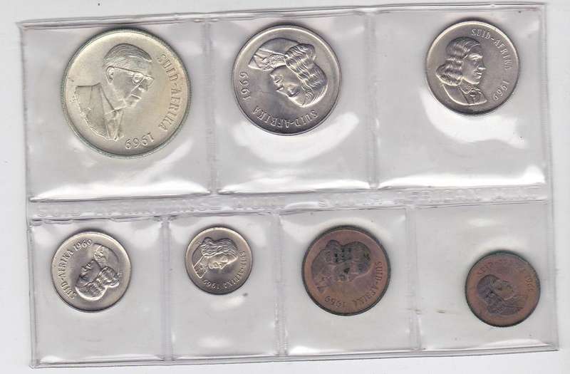SUID AFRIKA MINT PACK 1969 SILVER 1 RAND