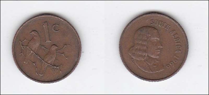 SOUTH AFRICA 1 CENT 1966