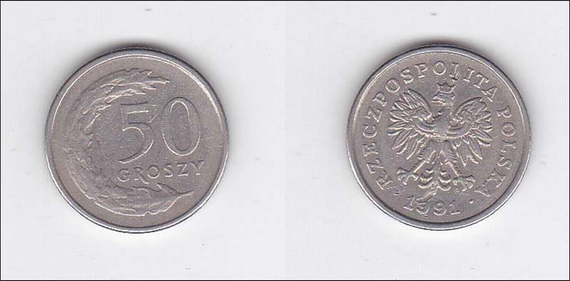 POLAND 50 GROSZY 1991