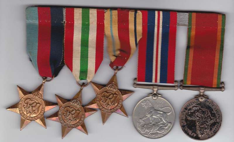 WORLD WAR II GROUP OF FIVE MEDALS - 234327 J. DODDS