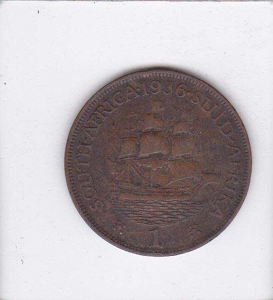 SOUTH AFRICA 1 PENNY 1936