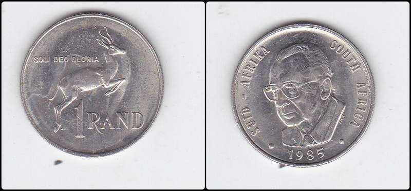 SOUTH AFRICA 1 RAND 1985 EF