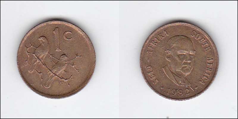 SOUTH AFRICA 1 CENT 1982 HIGH GRADE