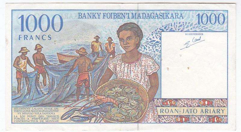MADAGASCAR 1000 FRANCS # B41286727