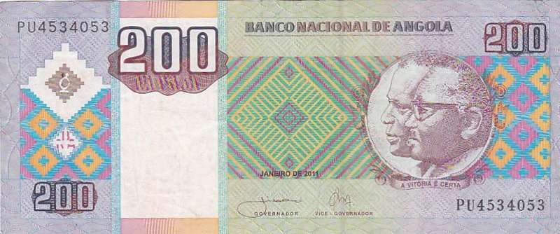 ANGOLA 200 KWANZAS 2011