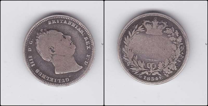 GREAT BRITAIN SHILLINGS 1834