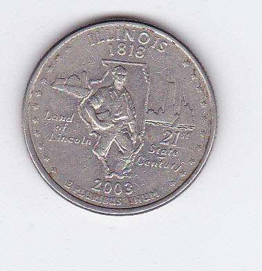 USA QUARTER DOLLAR ILLINOIS 2003