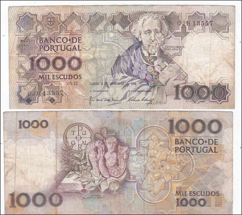PORTUGAL 1000 ESCUDOS 1989