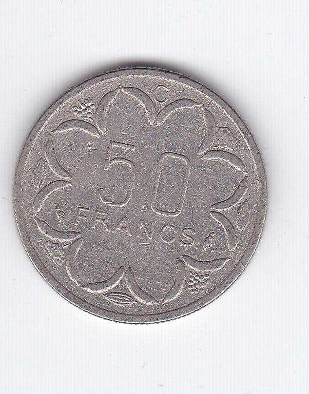 CENTRAL AFRICA 50 FRANCS 1986