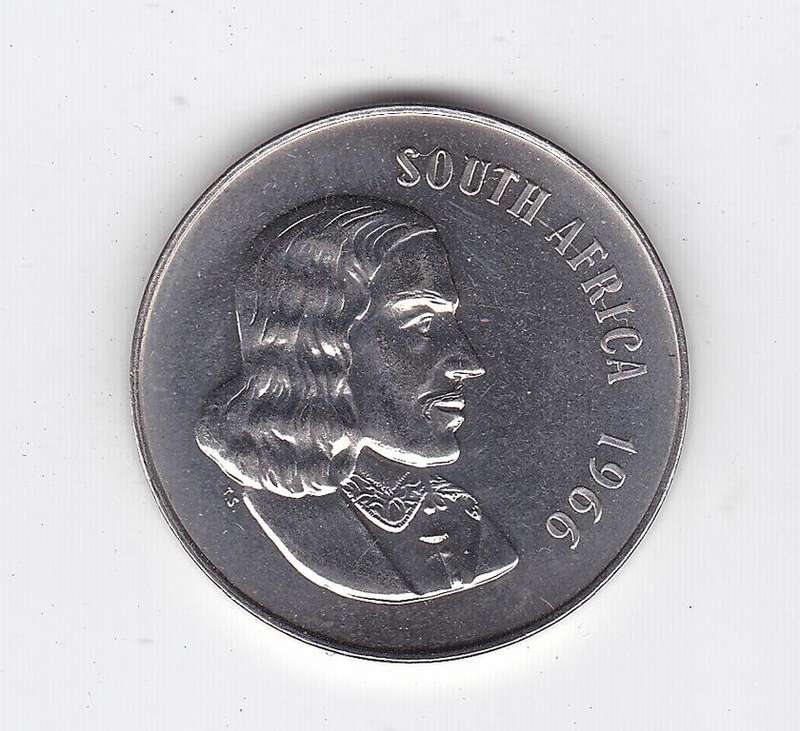 SOUTH AFRICA 50 CENTS 1966 IMPAIRED PROOF
