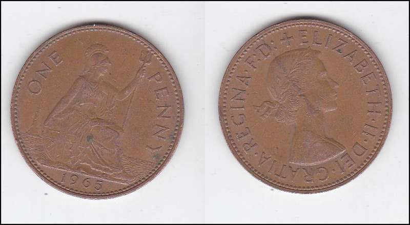 GREAT BRITAIN 1 PENNY 1965