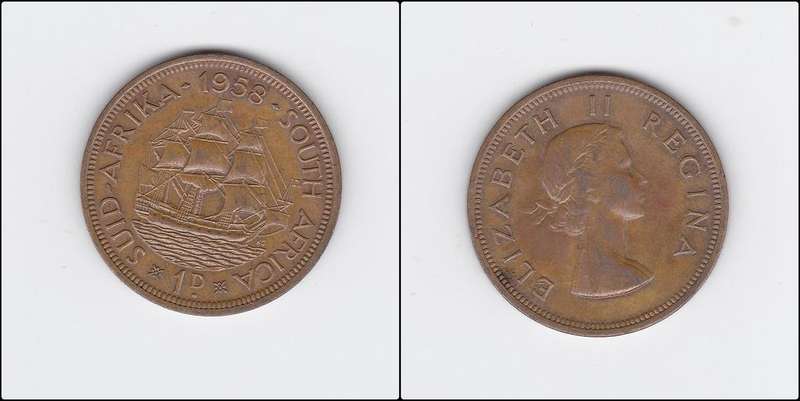 SOUTH AFRICA 1 PENNY 1958
