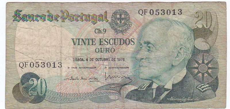 PORTUGAL 20 ESCUDOS 1978
