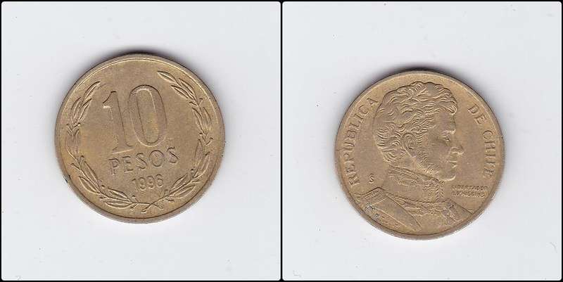 CHILE 10 PESOS 1996