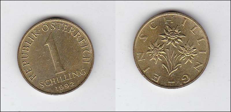 AUSTRIA 1 SHILLING 1992 EF